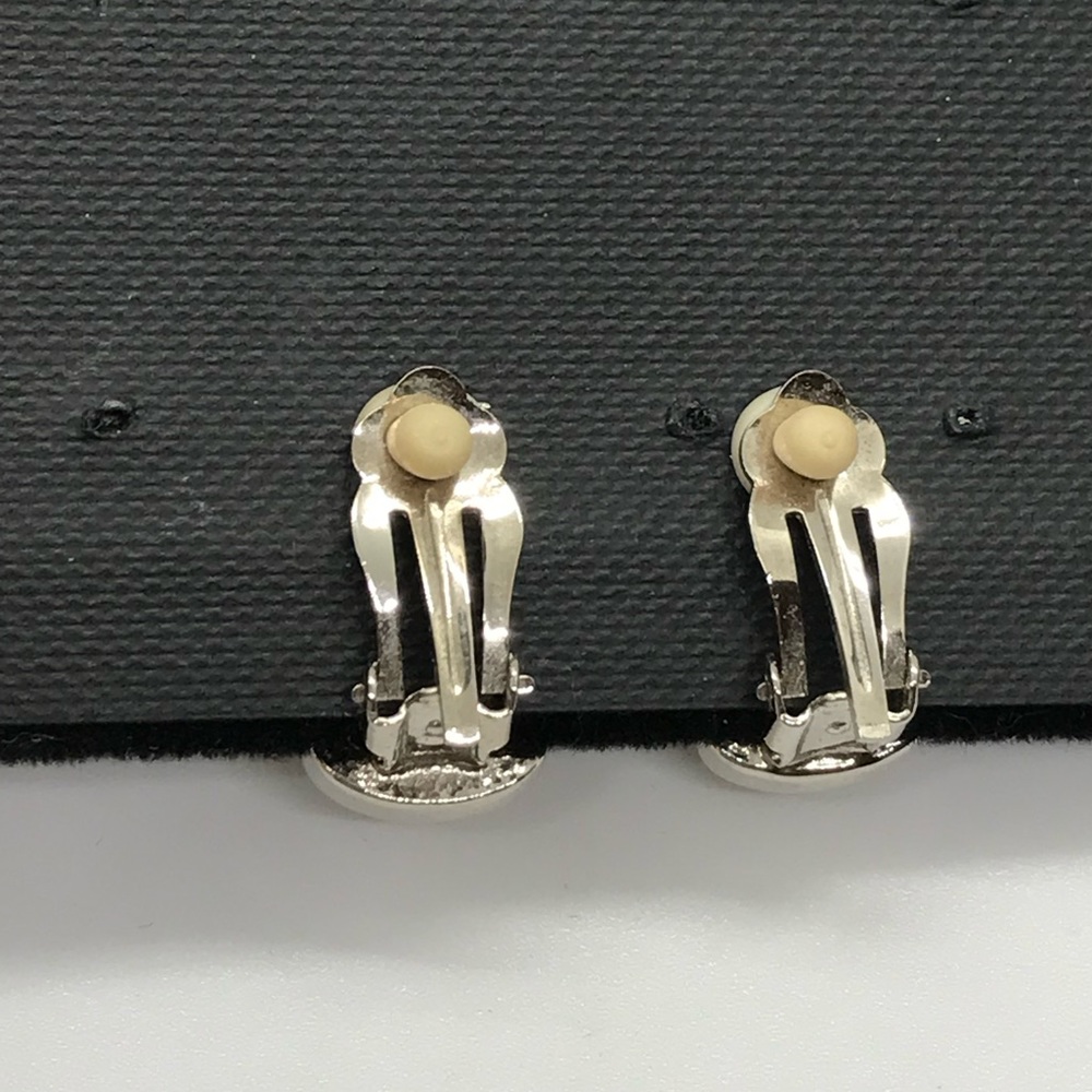 VTG Silver Marcasite Clip On Earrings - Picture 7 of 7